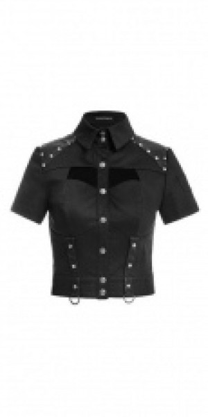 Блузка blouse Punk Rave Y-666/BK - маленькая картинка