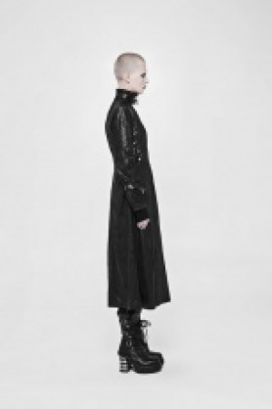 Дизайнерское пальто Darkness Middle Length Coat Punk Rave WY-896XCF/BK - маленькая картинка