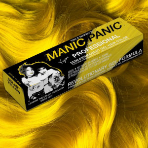 Краска для волос Manic Panic SOLAR YELLOW® - PROFESSIONAL GEL SEMI-PERMANENT HAIR COLOR - Изображение