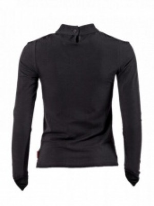 Лонгслив Shirt with pointed sleeves, fingerloop, cut-out shoulders and cross on collar - Изображение 2
