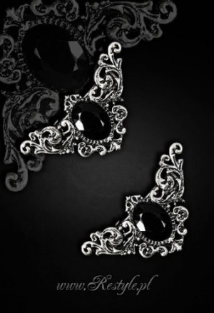 Заколки для волос "CORNERS-BLACK" Decorative hairclips, pair of gothic hair pins - Изображение