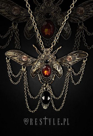 Нашейное украшение - брошь Pendant and brooch in one "STEAMPUNK BEETLE" steampunk jewellery - Изображение