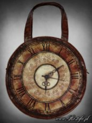  Watch bag " VICTORIAN CLOCK" round steampunk handbag A4 Re-Style Watch bag " VICTORIAN CLOCK" round steampunk handbag A4 -  
