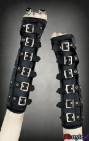 Перчатки Gothic arm warmers gloves with buckles - Изображение 2