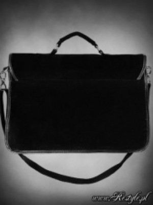 Сумка Briefcase "SATANIC" satchel black velvet cameo bag animal skull A4 - Изображение 3