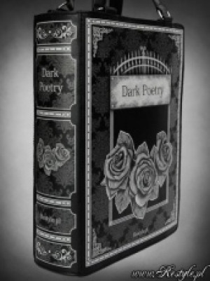 Сумка Black BOOK bag "DARK POETRY" gothic lolita handbag, roses and gate - Изображение 3