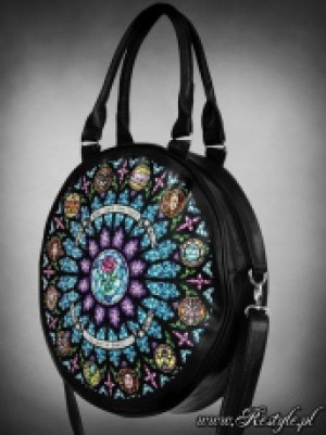 Сумка Round bag " CATHEDRAL ROSETTE" stained glass Beauty and the Beast A4 - Изображение 2