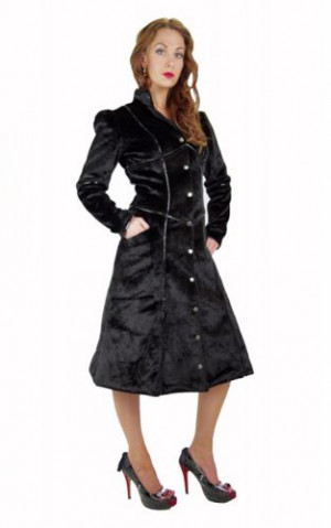 Пальто Erda Mock Pony Fur Coat with Gloss Trim - Изображение