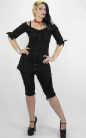Платье - рубашка Mara Black Dress Necessary Evil N1039 - маленькая картинка