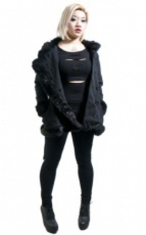 Жакет Freya Black Faux Fur Trimmed Jacket - Изображение 3