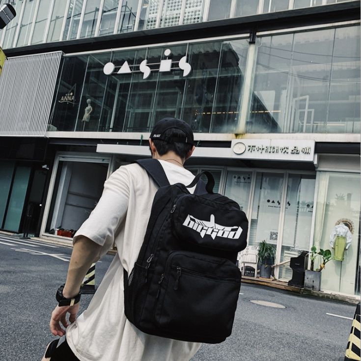Черный рюкзак Baoding Baigou Xincheng Pomelo Bag Factory 8311#/BK Изображение 1
