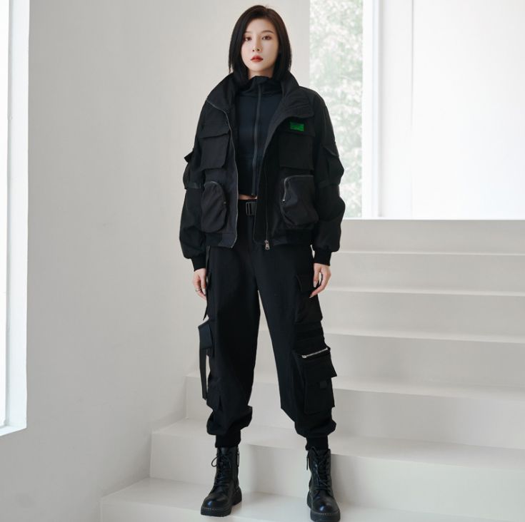 Дизайнерские женские брюки черного цвета +Тренд этого года Dongguan Yilinuoshi Clothing Co., Ltd 1367/BK Изображение 4