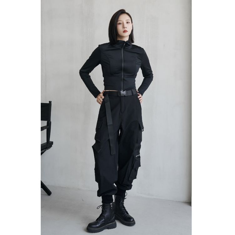 Дизайнерские женские брюки черного цвета +Тренд этого года Dongguan Yilinuoshi Clothing Co., Ltd 1367/BK Изображение 11