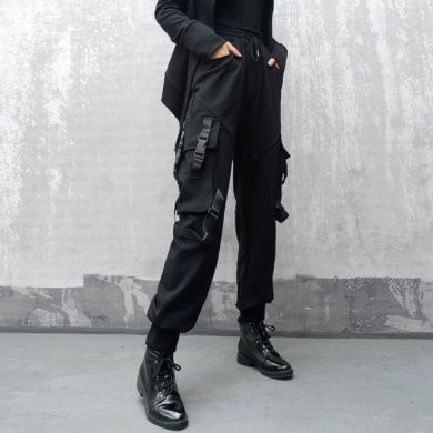 Брюки Модные дизайнерские женские брюки черного цвета Dongguan Yilinuoshi Clothing Co., Ltd 1066/BK - маленькая картинка