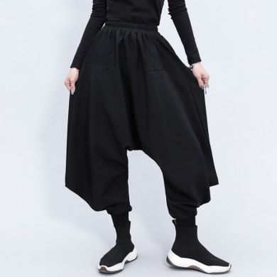 Гаремные брюки с эластичной талией черного цвета Dongguan Yilinuoshi Clothing Co., Ltd 1299/BK - маленькая картинка