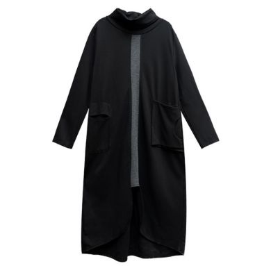 Платье-пуловер Платье-пуловер черного цвета с высоким вырезом Dongguan Yilinuoshi Clothing Co., Ltd 1217/BK - маленькая картинка
