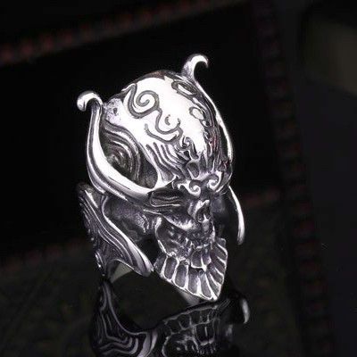  steel soldier stainless steel TV series Garo Skull Ring popular for Japan Hot sale Biker Man Jewelry International BR8-166  2