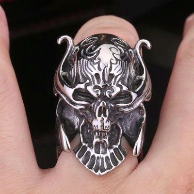  steel soldier stainless steel TV series Garo Skull Ring popular for Japan Hot sale Biker Man Jewelry International BR8-166  8