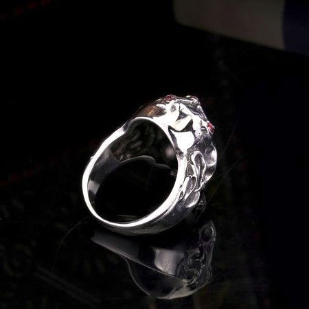  Steel soldier Hot sale men stainless steel Punk skull Skull Ring Skeleton Style Jewelry BR8-140 International BR8-140  5