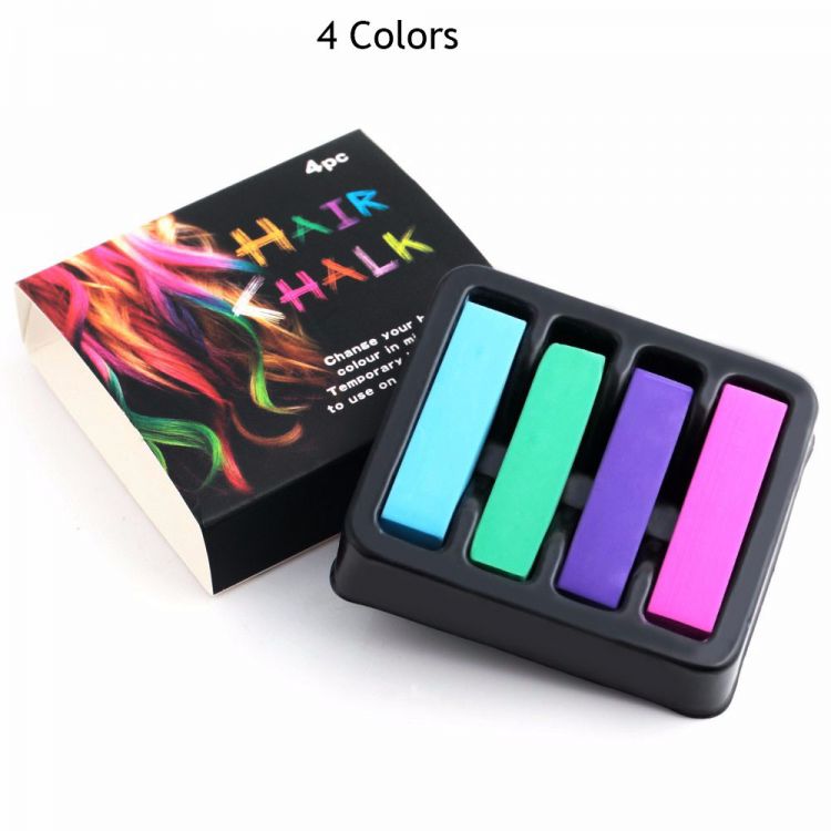 Мелки для окрашивания волос Chalk Dye Soft Pastels Stick Crayons for The Hair Color Easy Temporary Coloured Salon K 4 Hair Color - Изображение