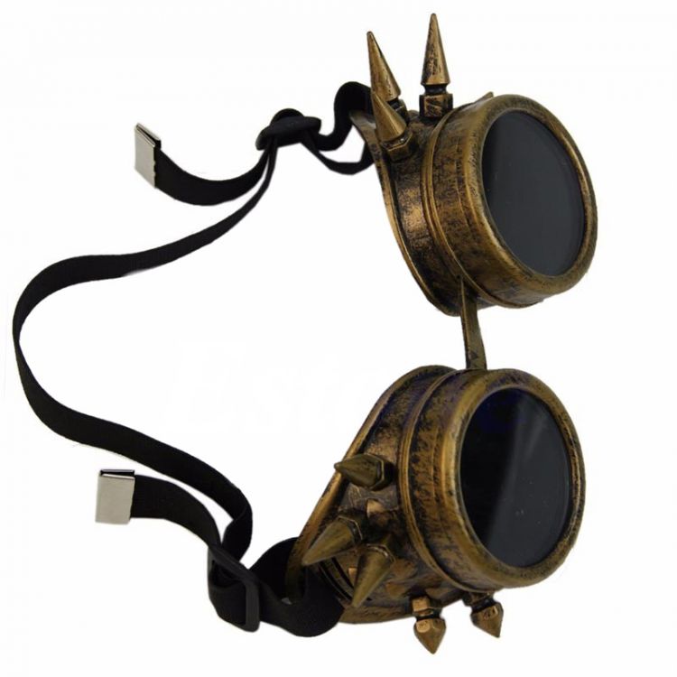  Victorian Gothic Cosplay Rivet Steampunk Goggles Glasses Welding Punk International D12515_cooper  2