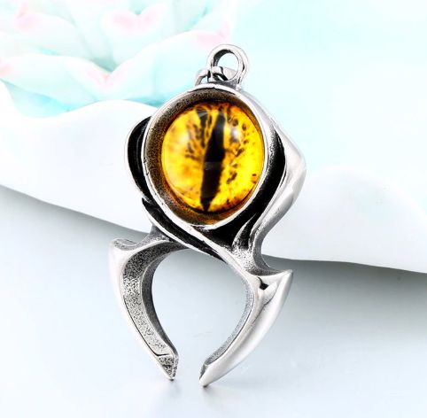  Feather with yellow evil eye amulet International Feather with yellow evil eye amulet  1