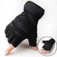 Перчатки Gym Body Building Training Sports Fitness WeightLifting Gloves For Men And Women Custom International black - маленькая картинка