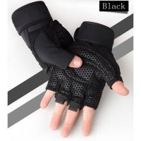 Перчатки Gym Body Building Training Sports Fitness WeightLifting Gloves For Men And Women Custom International black - маленькая картинка