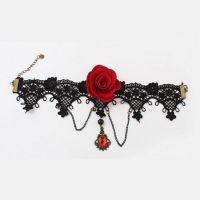 Колье New Women Vintage Handmade Retro Short Gothic Lace Flower Choker Necklace Pendant Jewellery mujer bi International New Women Vintage Handmade Retro Short Gothic Lace Flower Choker Neckl - маленькая картинка