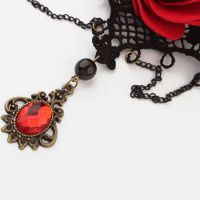 Колье New Women Vintage Handmade Retro Short Gothic Lace Flower Choker Necklace Pendant Jewellery mujer bi International New Women Vintage Handmade Retro Short Gothic Lace Flower Choker Neckl - маленькая картинка