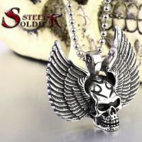 Кулон stainless steel new arrvial angle wing punk skull men pendant stainless steel high quality fashion j International BP8-138 - маленькая картинка