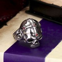  Steel soldier Hot sale men stainless steel Punk skull Skull Ring Skeleton Style Jewelry BR8-140 - 