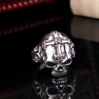  Steel soldier Hot sale men stainless steel Punk skull Skull Ring Skeleton Style Jewelry BR8-140 International BR8-140 -  
