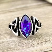  steel soldier film style men thor ring with blue stone fashion high quality 316l stainless steel jew - 