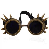  Victorian Gothic Cosplay Rivet Steampunk Goggles Glasses Welding Punk - 