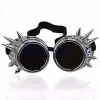  Victorian Gothic Cosplay Rivet Steampunk Goggles Glasses Welding Punk - 