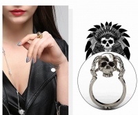 Кольцо Hell Death Gold Skull Ring International R349 - маленькая картинка