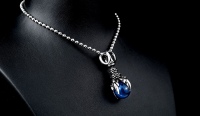  Claw stone pendant blue - 