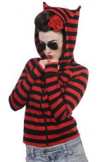  Hooded Jacket Banned HBN014BLK/RED -  