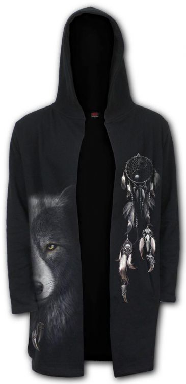  WOLF CHI - Occult Hooded Cardigan Spiral Direct T118M478  1