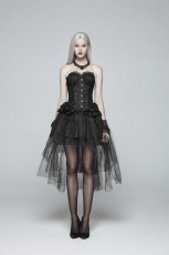 Юбка Lolita Irregular Net Skirt Pyon Pyon WLQ-090BQF/BK - маленькая картинка
