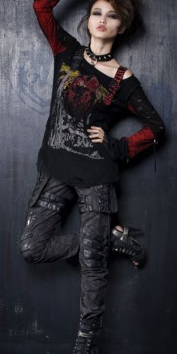  TROUSERS Punk Rave K-111/GY  3