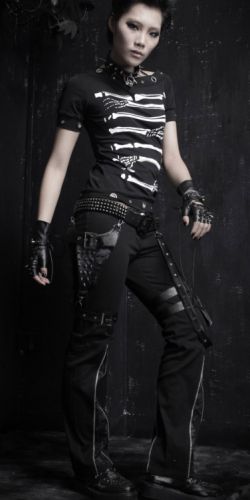  TROUSERS Punk Rave K-128/BK  2