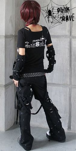  T-SHIRT Punk Rave T-162/BK-WH  3