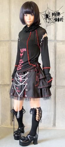  T-SHIRT Punk Rave T-165/BK-RD  2