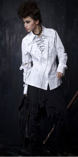  BLOUSE Punk Rave Y-283/WH  4