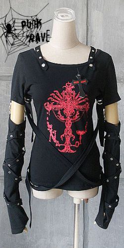  T-162/BK-RD Punk Rave T-162/BK-RD  4