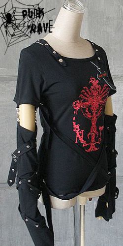  T-162/BK-RD Punk Rave T-162/BK-RD  5