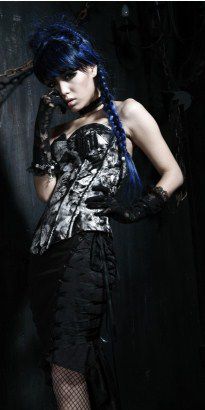  CORSET Punk Rave Y-387/BK-WH /  /  /  /  2