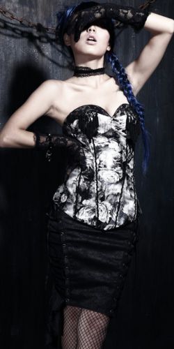  CORSET Punk Rave Y-387/BK-WH /  /  /  /  5
